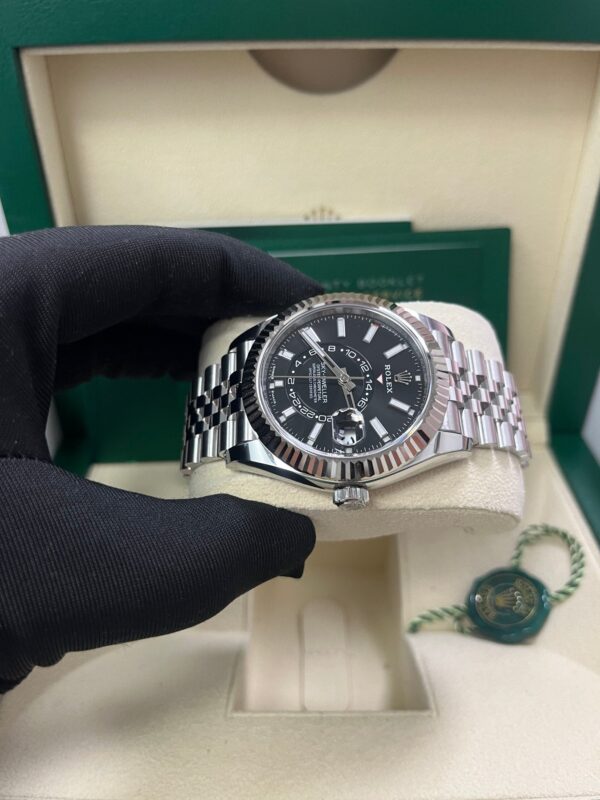 Rolex Sky-Dweller Fluted Bezel Black Index Dial Jubilee Bracelet 336934 - Image 2