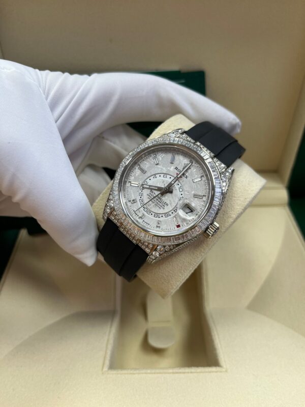 Rolex Sky-Dweller Meteorite Diamonds Baguette Dial Factory Diamonds 336259TBR - Image 15