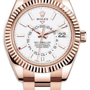 Rolex Sky-Dweller Rose Gold Sky-Dweller Watch - White Index Dial - Oyster Bracelet 326935