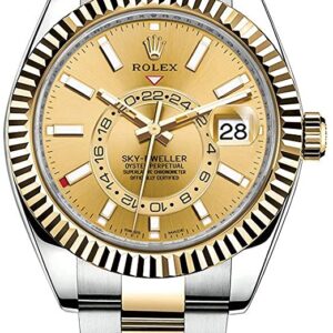 Rolex Sky-Dweller Two-Tone Stainless Steel - Yellow Gold Champagne Index Dial - Oyster Bracelet (Ref# 326933)