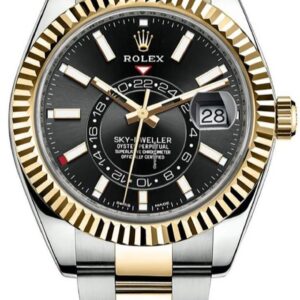 Rolex Sky-Dweller Two-Tone Yellow Gold - Black Index Dial - Oyster Bracelet (Ref# 326933)