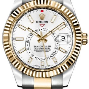 Rolex Sky-Dweller - Two-Tone Yellow Gold & Stainless Steel - White Index Dial (Ref# 326933)