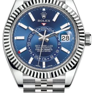 Rolex Sky-Dweller White Rolesor - Blue Index Dial - Jubilee Bracelet (Ref# 326934)