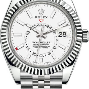 Rolex Sky-Dweller White Rolesor Sky-Dweller Watch - White Index Dial - Jubilee Bracelet 326934