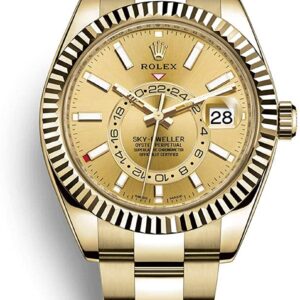 Rolex Sky-Dweller Yellow Gold - Champagne Dial - Oyster Bracelet (Ref# 326938)
