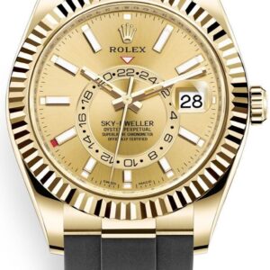 Rolex Sky-Dweller Yellow Gold - Champagne Index Dial - Oysterflex Bracelet -  (Ref# 326238)