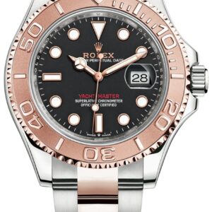 Rolex Steel and Everose Gold Rolesor Yacht-Master 40 Watch Black Dial (Ref #126621)