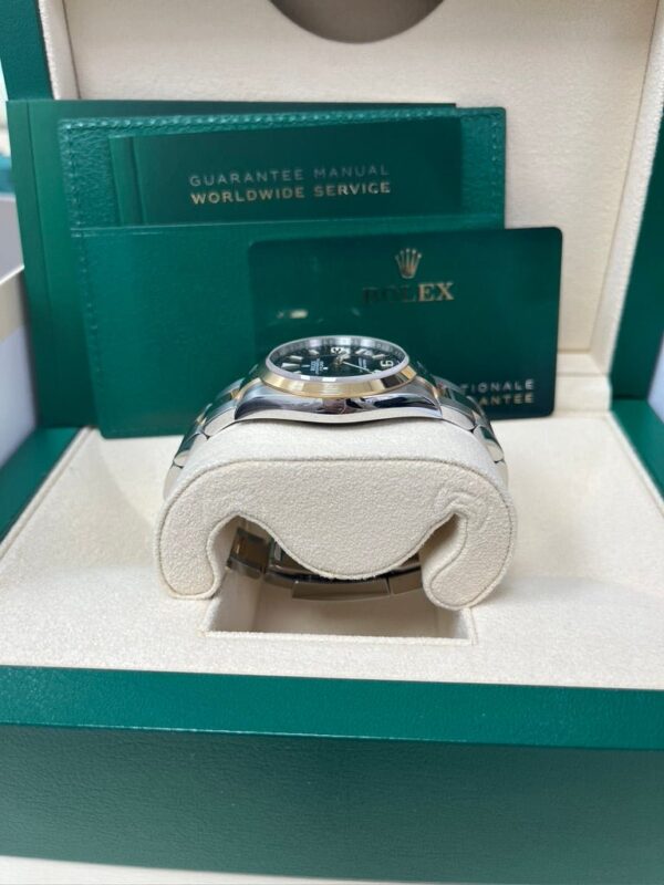 Rolex Steel and Yellow Gold Oyster Perpetual Explorer - Black Dial - Oyster Bracelet - Image 7