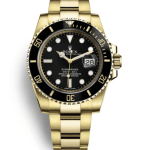 Rolex Submariner Date Certified Yellow Gold Black Dial 116618ln