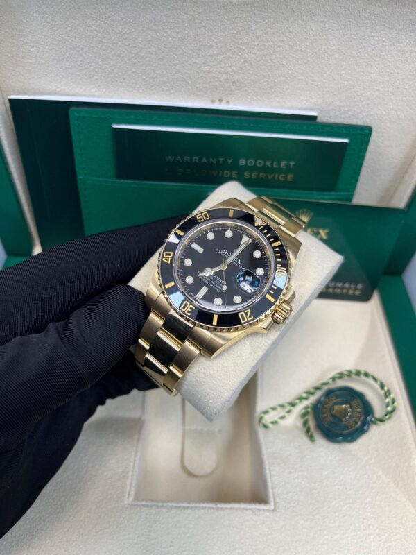 Rolex Submariner Date Certified Yellow Gold Black Dial 116618ln - Image 2