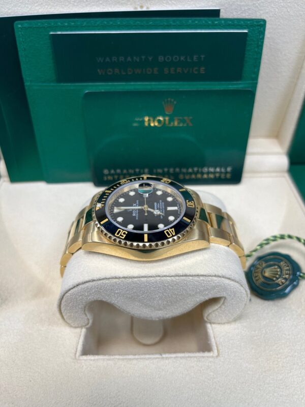 Rolex Submariner Date Certified Yellow Gold Black Dial 116618ln - Image 7