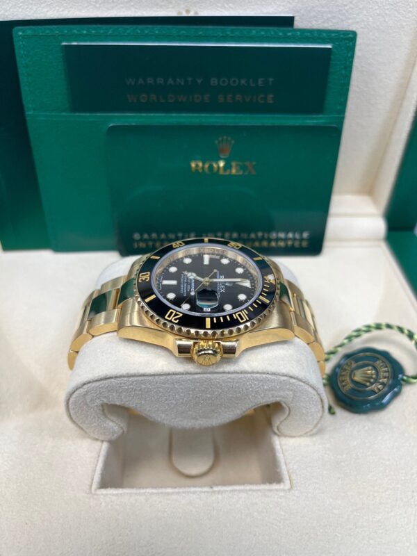 Rolex Submariner Date Certified Yellow Gold Black Dial 116618ln - Image 10