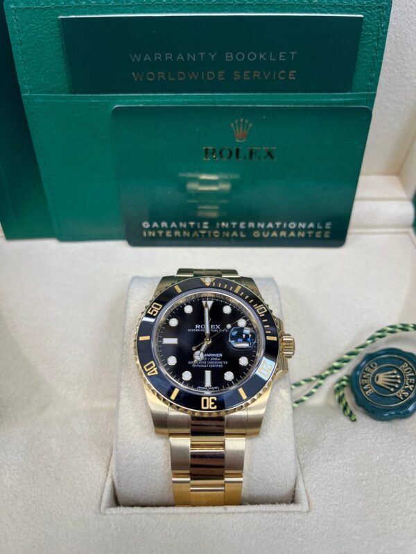 Rolex Submariner Date Certified Yellow Gold Black Dial 116618ln - Image 6