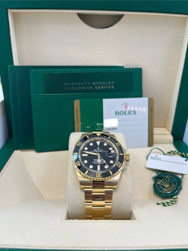Rolex Submariner Date Certified Yellow Gold Black Dial 116618ln - Image 5