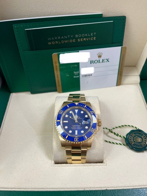 Rolex Submariner Date Yellow Gold Blue Dial 116618LB - Image 2