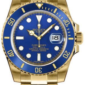 Rolex Submariner Date Yellow Gold Blue Dial 116618LB