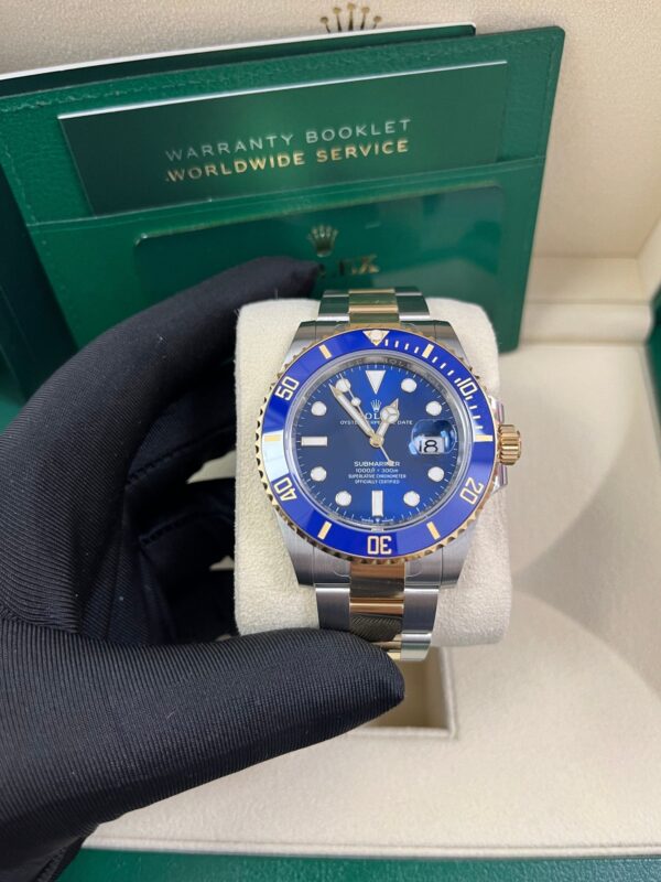 Rolex Submariner Two-Tone Yellow Gold & Steel Rolesor - Blue Dial Ceramic Bezel (Ref# 126613LB) - Image 4