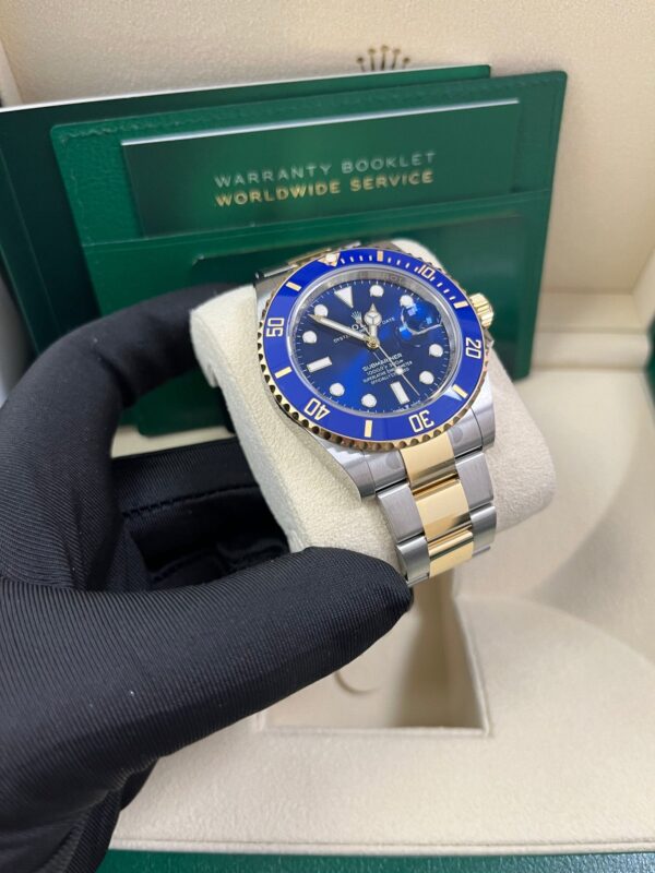 Rolex Submariner Two-Tone Yellow Gold & Steel Rolesor - Blue Dial Ceramic Bezel (Ref# 126613LB) - Image 12