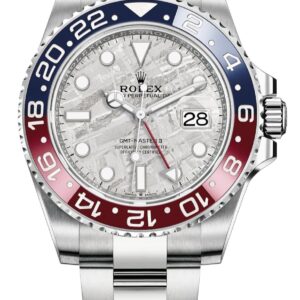 Rolex White Gold GMT-Master II 40 Watch - Blue and Red Pepsi Bezel - Meteorite Dial - Oyster Bracelet (Ref # 126719BLRO )