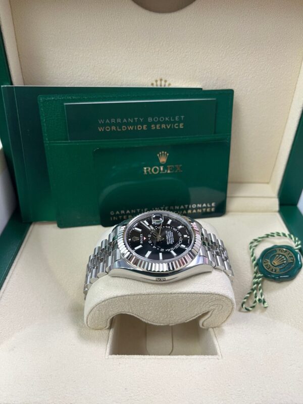 Rolex White Rolesor Sky-Dweller Black Index Dial  Jubilee Bracelet (Ref# 326934) - Image 4