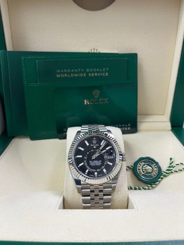 Rolex White Rolesor Sky-Dweller Black Index Dial  Jubilee Bracelet (Ref# 326934) - Image 3