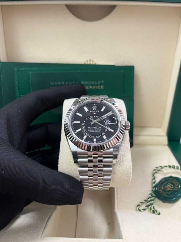 Rolex White Rolesor Sky-Dweller Black Index Dial  Jubilee Bracelet (Ref# 326934) - Image 2
