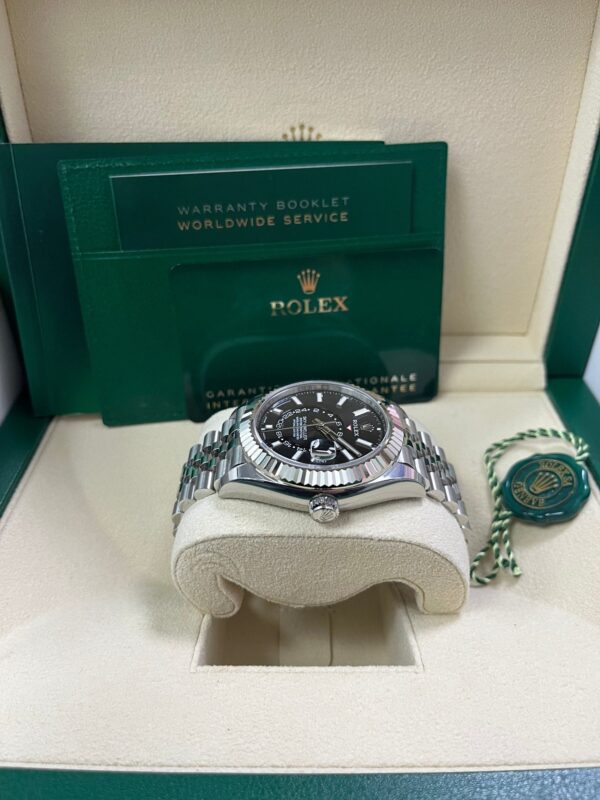 Rolex White Rolesor Sky-Dweller Black Index Dial  Jubilee Bracelet (Ref# 326934) - Image 7