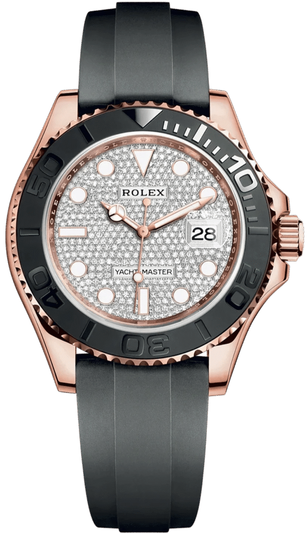 Rolex Yacht-Master 40 Rose Gold Pave Diamond Dial 126655