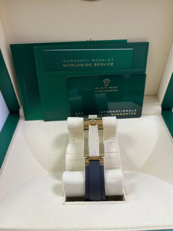 Rolex Yacht-Master 42 Yellow Gold Baguette Bezel Diamond Set Case/Buckle 226668TBR - Image 8
