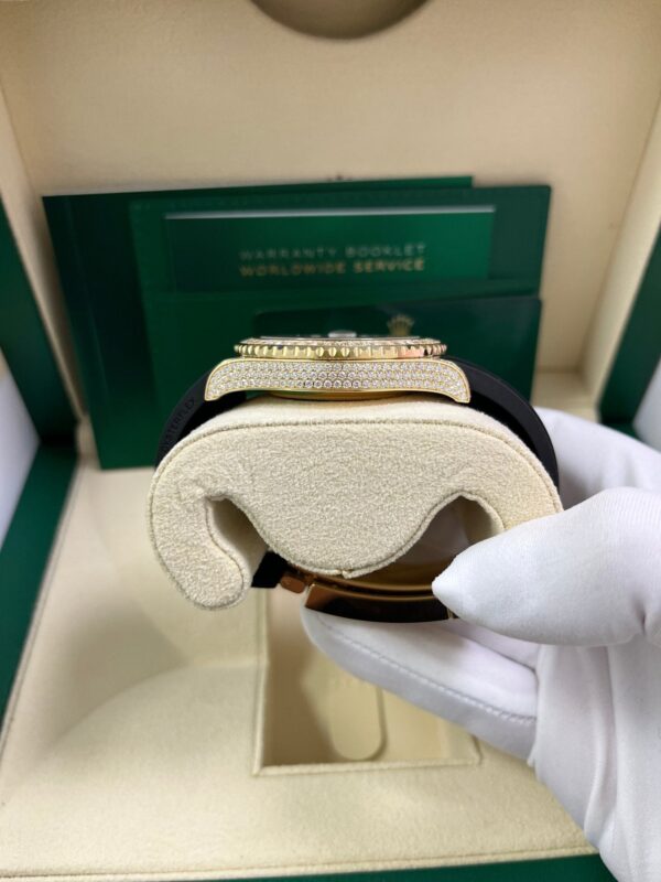 Rolex Yacht-Master 42 Yellow Gold Baguette Bezel Diamond Set Case/Buckle 226668TBR - Image 12